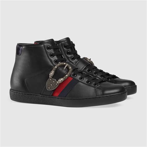 gucci ace leather sneaker cheap|gucci ace high top sneakers.